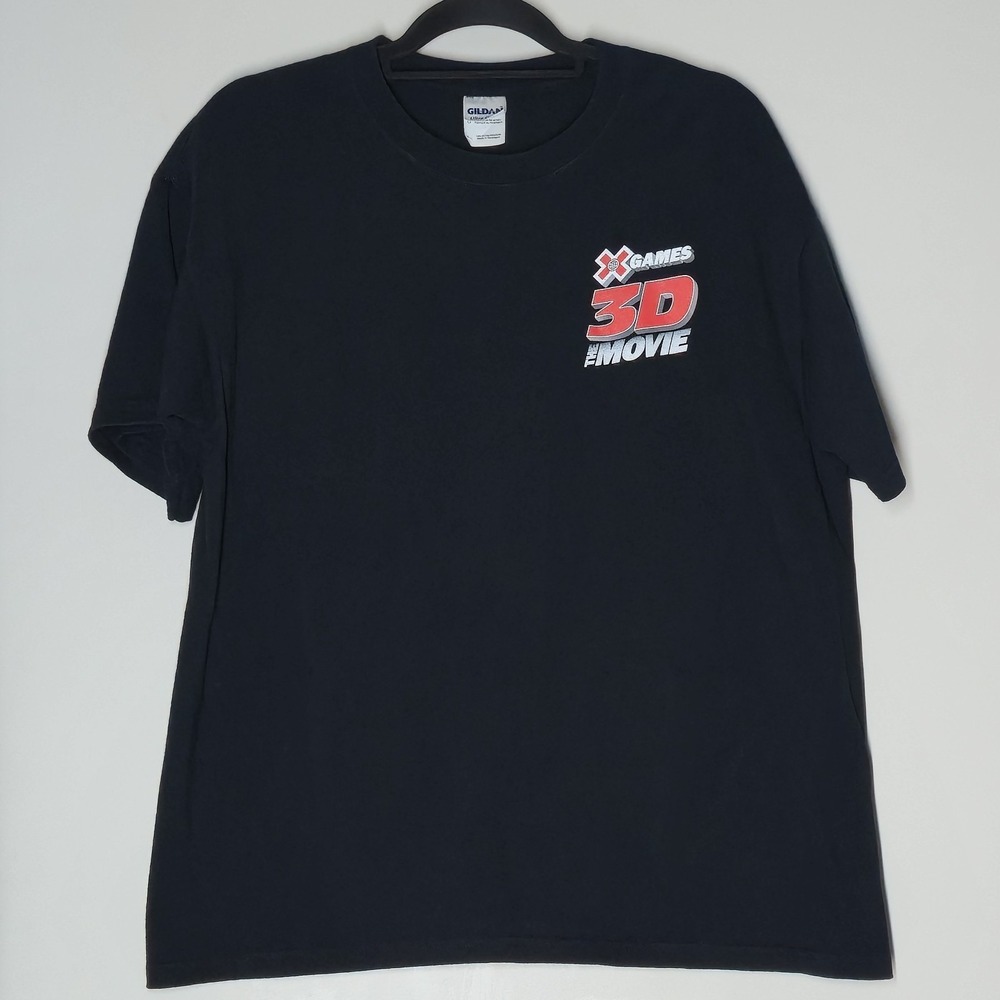 RARE Vintage X Games 3D The Movie Promo T Shirt Size L Bob Burnquist BMX Skating